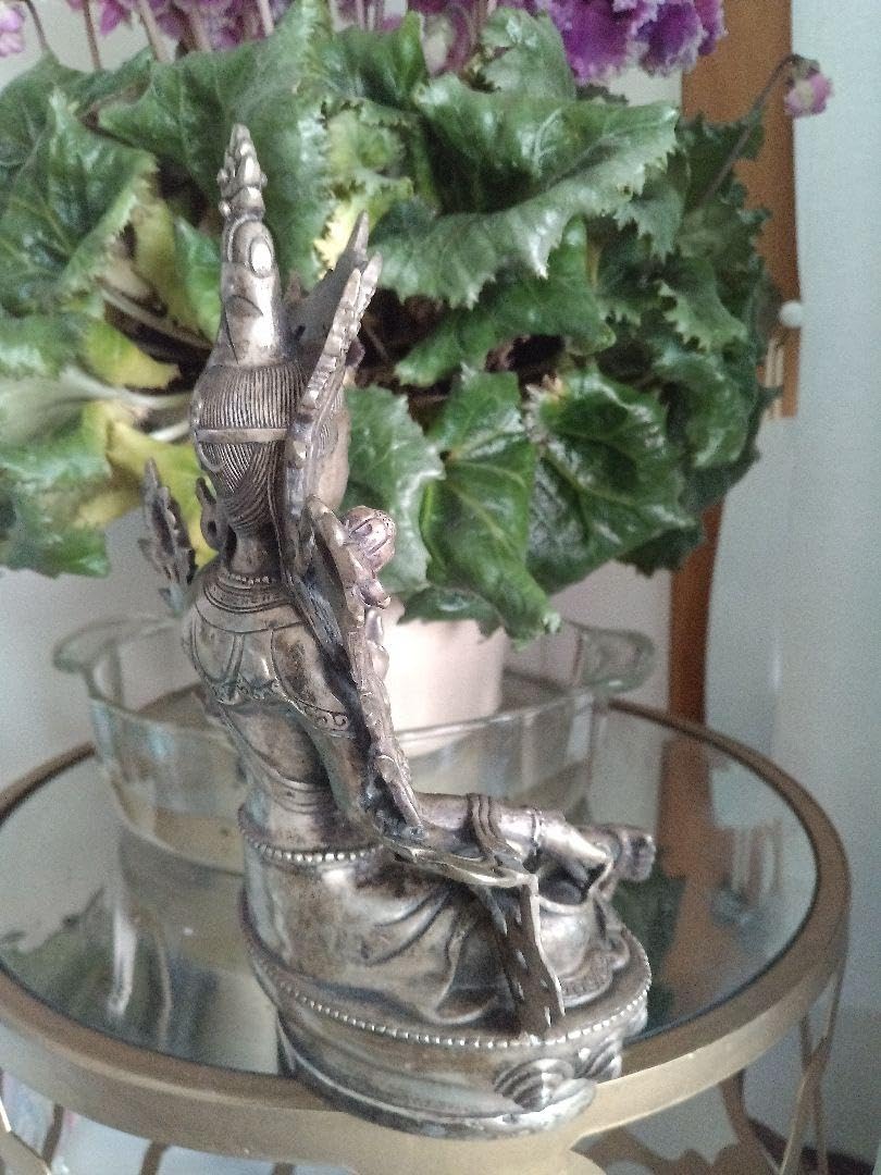 Amazon.co.jp: 仏像 骨董品 観音様 仏様 蓮の花 お座り : ホーム